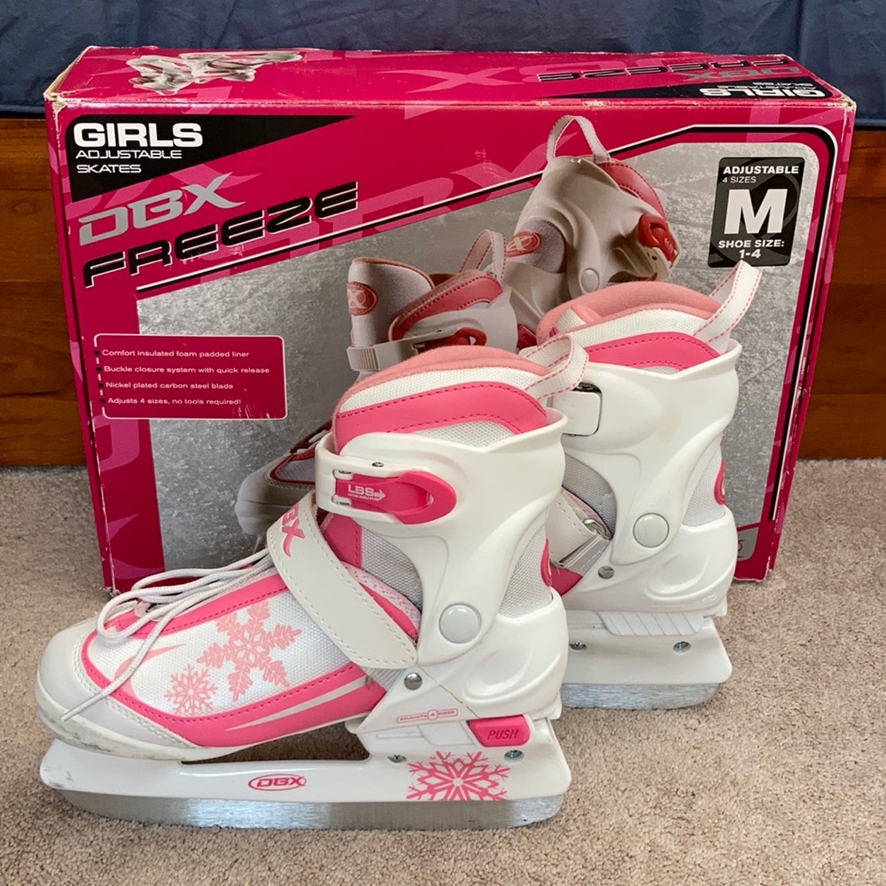 DBX Freeze Girl’s Adjustable Skates fits Size 1-4